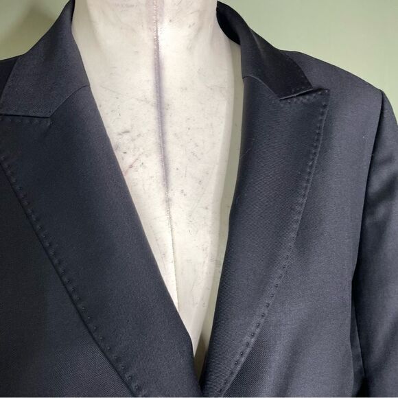 J.‎ Crew Two Button Jacket Blazer in Super 120s Wool Size 8 Black 23346 - Picture 2 of 11